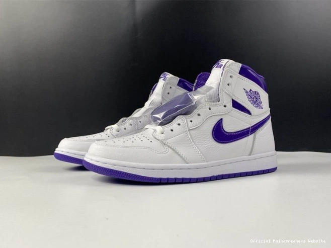 Official Maikesneakers CD0461-151 COURT AIR HIGH JORDAN 1 PURPLE RETRO 0816
